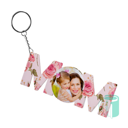 White 3mm Sublimer Keyrings - product view 7