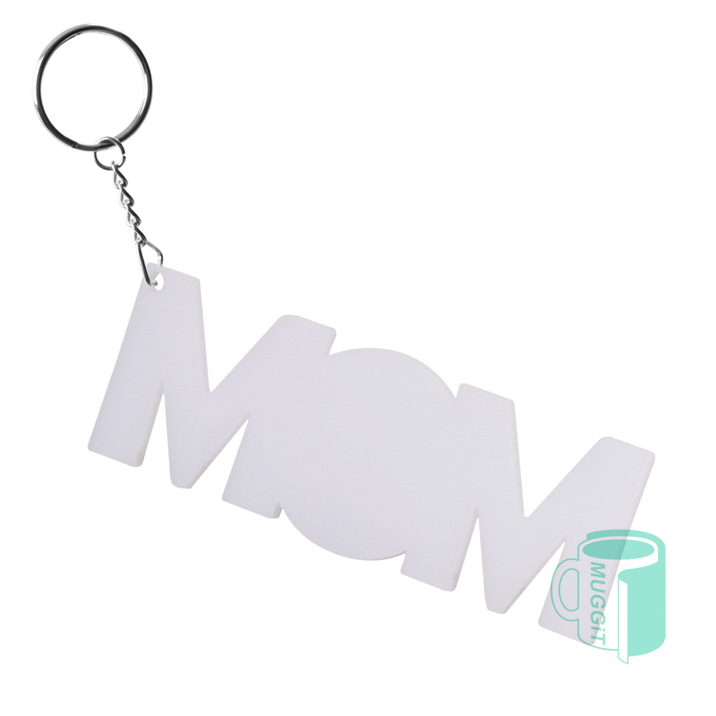 White 3mm Sublimer Keyrings - product view 12