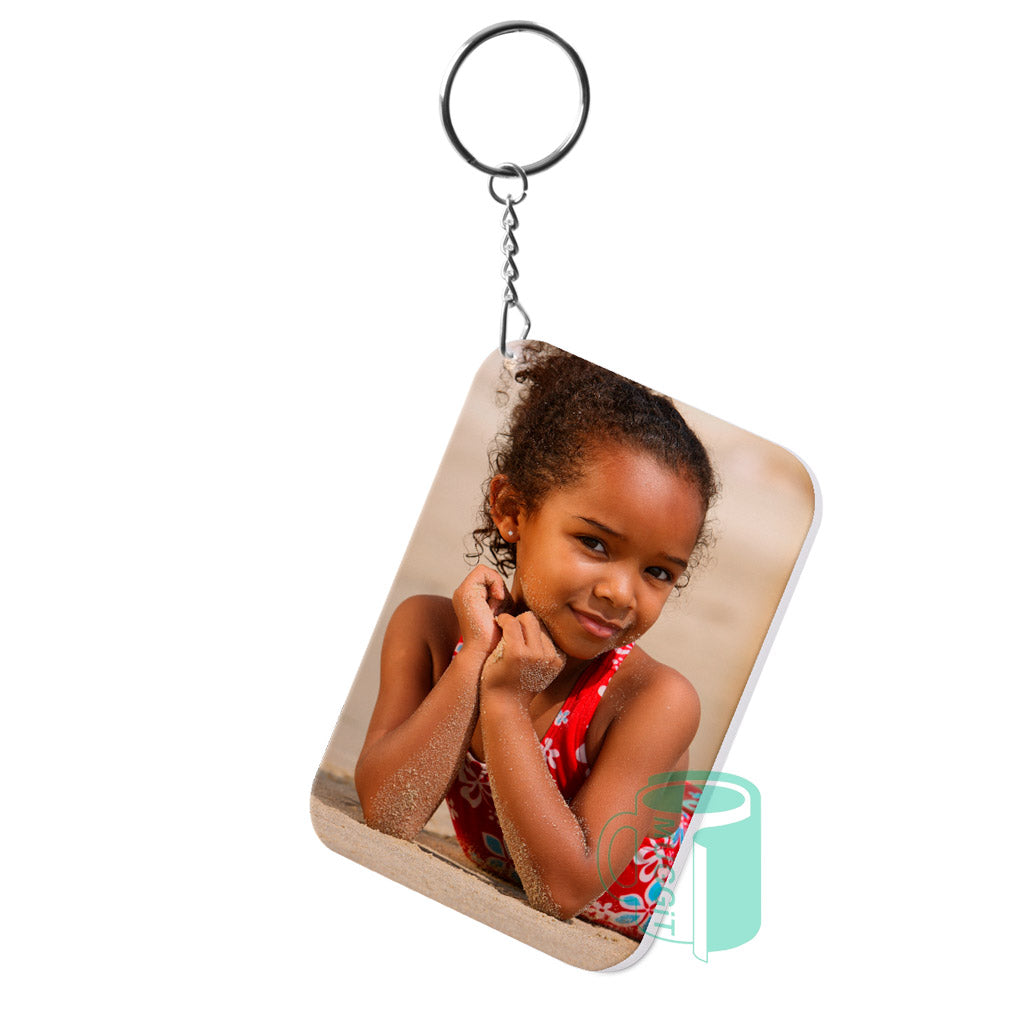 White 3mm Sublimer Keyrings - product view 3