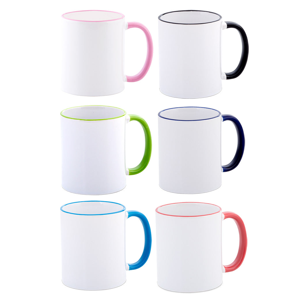 Two Tone Rim & Handle Mugs - product view 1