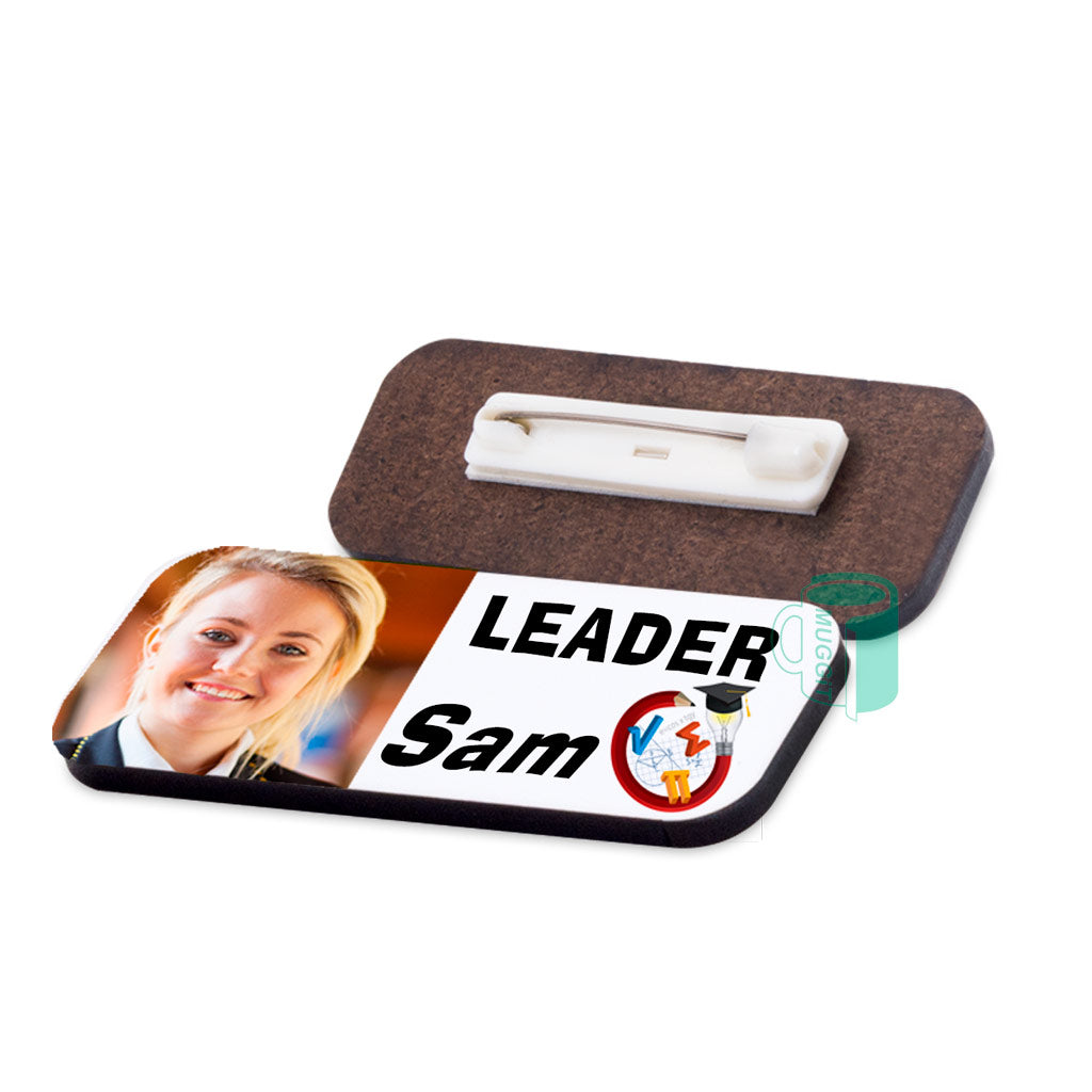 Sublimation Badge Hardboard Pin S - Pack of 5 - product view 2