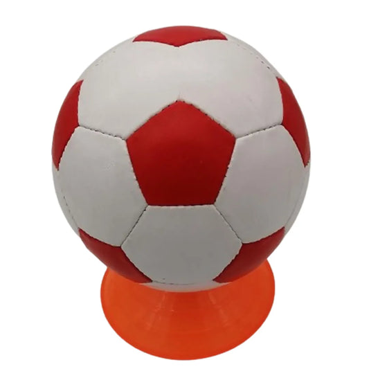 Grip Soccer Training Ball | Machine Stitched 3 ply | White-Red