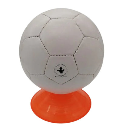 Grip Soccer Training Ball | Machine Stitched 3 ply | White-White